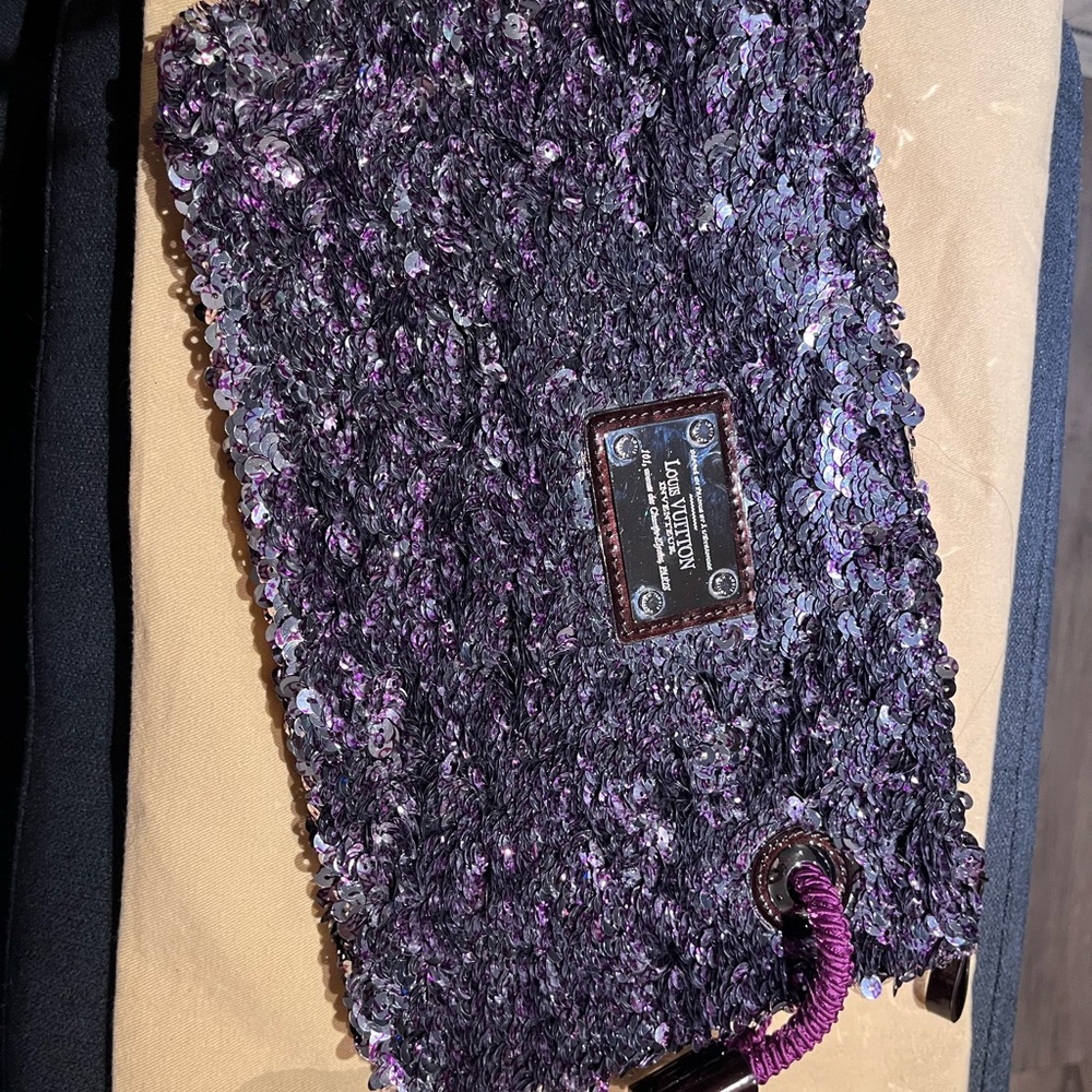 Louis Vuitton Shimmering Purple Sequin Pouch